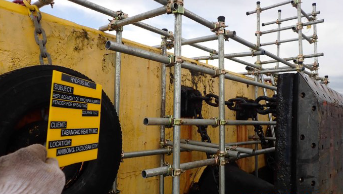 Replacement of Two (2) New Sets of Rubber Fender - Erection of Scaffolding